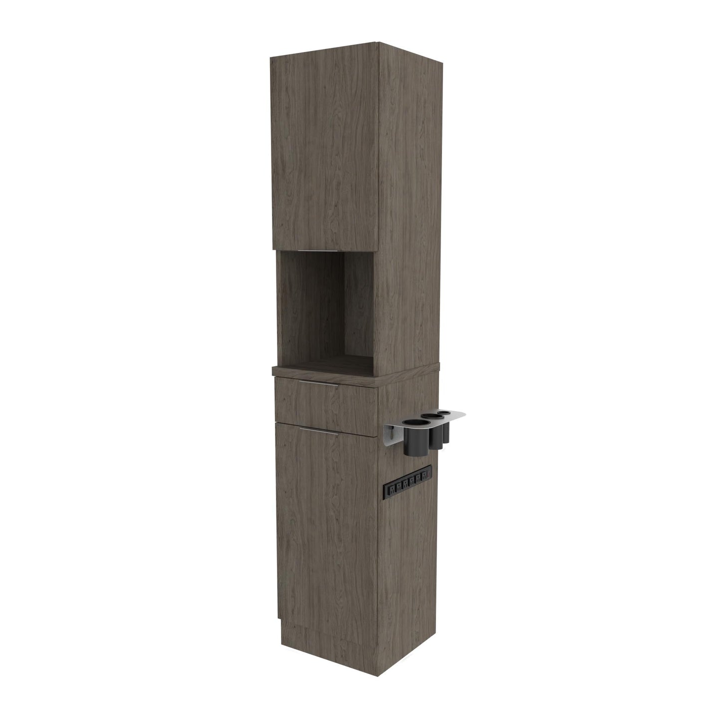 Finley Tower Styling Station w/ Power Strip - Collins - Salon Equipment and Barber Equipment
