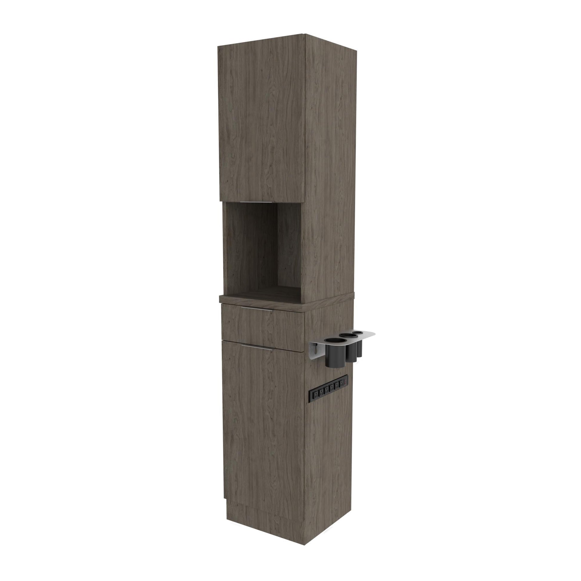 Finley Tower Styling Station w/ Power Strip - Collins - Salon Equipment and Barber Equipment
