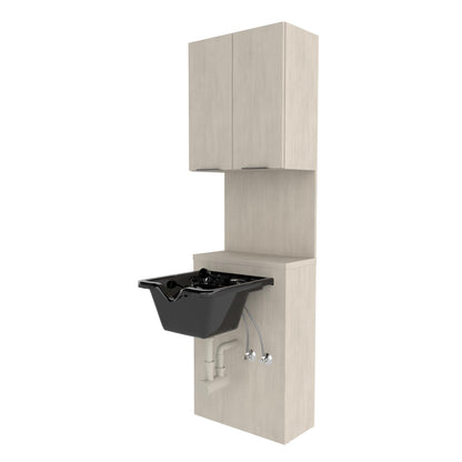 Essentials Bulkhead w/ Upper Storage - 24" Model - Collins - Salon Equipment and Barber Equipment