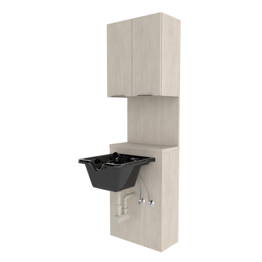 Essentials Bulkhead w/ Upper Storage - 24" Model - Collins - Salon Equipment and Barber Equipment