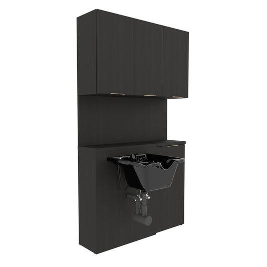 Essentials Bulkhead w/ Upper Storage - Collins - Salon Equipment and Barber Equipment