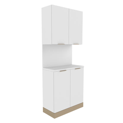 Nico Backbar Storage w/ Accent Toe Kick - 32" Model - Collins - Salon Equipment and Barber Equipment