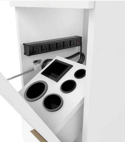 Nico Wall Station w/ a Metal Accent - Linen (D427-60)