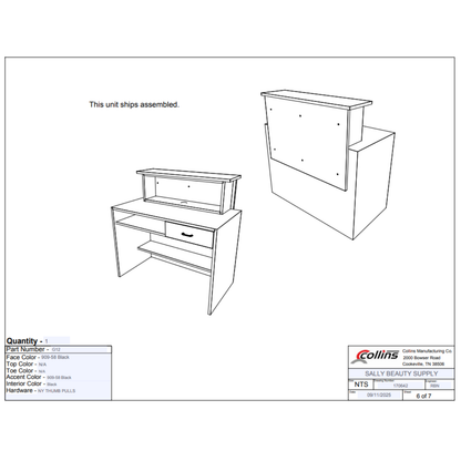 Montego Desk - Matte Black (909-58)