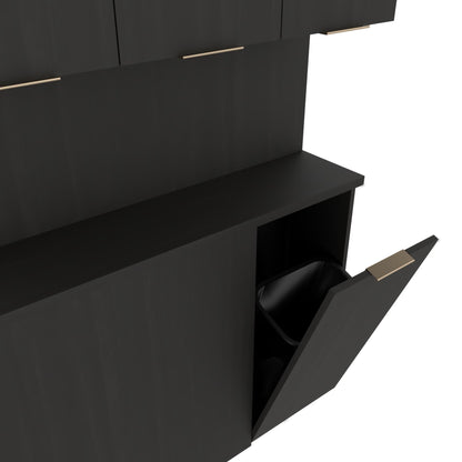 Nico Backbar Storage w/ Accent Toe Kick - 32" Model - Collins - Salon Equipment and Barber Equipment