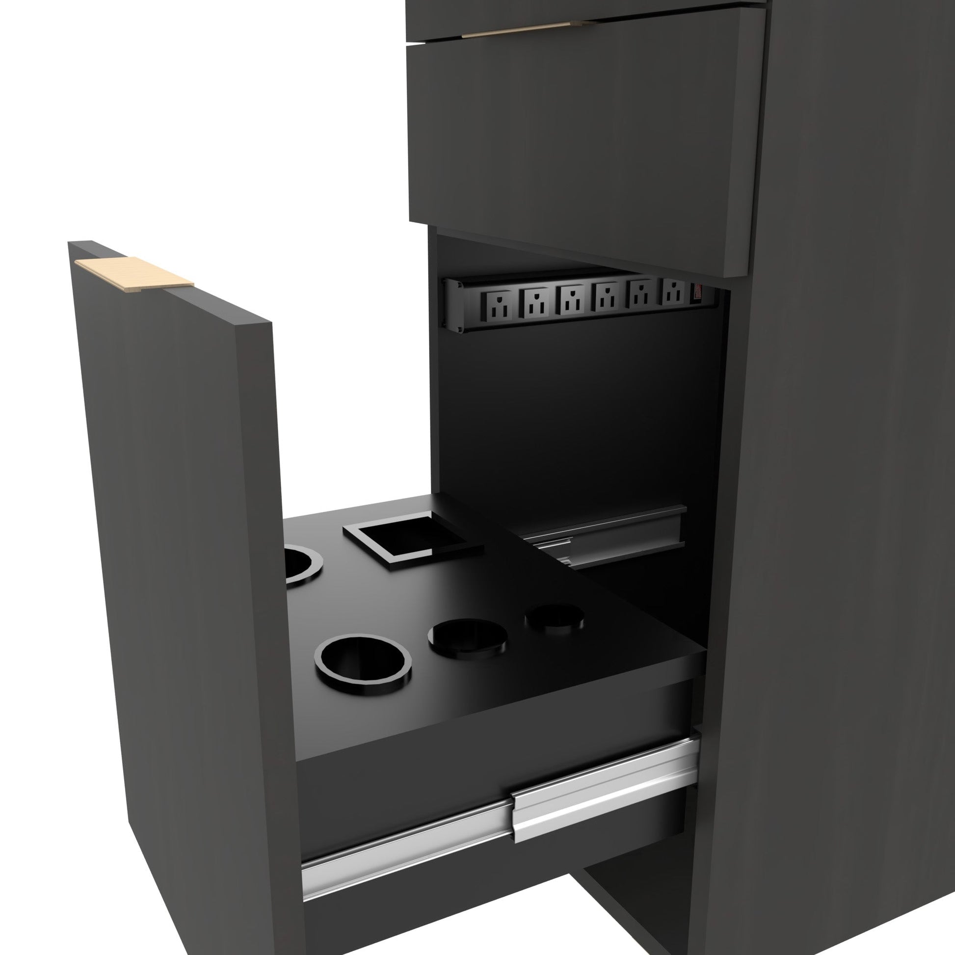 Aspen Styling Station w/ Metal Legs - Collins - Salon Equipment and Barber Equipment